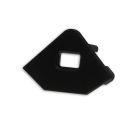 End cap EC97 black for profile CORNER11n, with cable gland, 1 pc