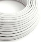 Cavo rivestito in tessuto, bianco, 3x0,75mm² AWG18, merce al metro