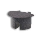 Embout de finition EC232 pour profilé MAXI-EB V2, gris, rond, avec presse-étoupe, 1 pièce