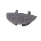 Tappo terminale EC231 per profilo MINI-EB V2, grigio, rotondo, con cavo passante, 1 pz.