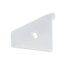Embout de finition EC111R blanc pour profilé CORNER18 avec presse-étoupe, droite 1 pièce