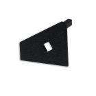 Endkappe EC111R schwarz für Profil CORNER18 mit Kabeldurchführung, rechts 1 STK