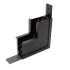 Track48 rail d'angle 90° vertical pour rail encastré, noir, non transportant du courant