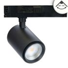 Projecteur sur rail triphasé focalisable, 42W, 20°-70°, noir mat, 4000K, IRC92, dimmable