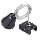 Câbles de suspension rail DALI triphasé avec contrepartie, baldaquin et câble en acier, noir, 1 pce