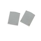 End cap EC116 aluminum silver for LAMP30 V1+V2, semicircular, 2pcs, incl. screws