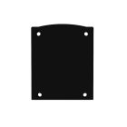 Tappo terminale EC116 alluminio nero per LAMP30 V1+V2, semicircolare, 2 pezzi, viti incluse