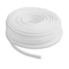 Câble gainé de PVC, blanc, 2x0,75mm² H05VV-F, marchandise au mètre