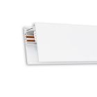 Track48 rail apparent, blanc, 200cm, 4 pôles, incl. embouts de finition et diffuseur de protection
