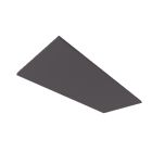 Acoustique absorbant H25 pour cadre lumineux avec format intérieur 592x1500mm, anthracite