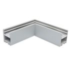 LAMP30 V2 Angolo a 90°, saldato, 120x120mm, verniciato a polvere argento, cover escl.