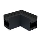 LAMP40 90° corner, welded, 140x140mm, black RAL 9005, excl. cover