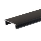 Protective cover, black, for Track48 drywall-, recessed- and surface mounted rail (H50), 300cm