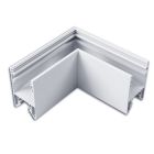 HALON angle 90°, soudé, 120x120mm, gris aluminium thermolaqué, hors diffusant