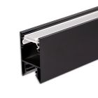 Profilo LED HALON alluminio nero RAL 9005, 200cm, con striscia di raffreddamento a scatto