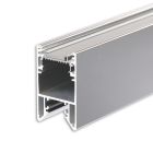 Profilé de luminaire LED HALON alu argenté thermolaqué 300cm, bande de refroidissement encliquetable