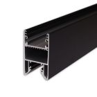 Profilé de luminaire LED HALON aluminium noir RAL 9005, 300 cm, bande de refroidissement coulissante