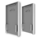 End cap EC125 with light trap, silver for LAMP30 V1 + V2 with U-cover C68, 2pcs