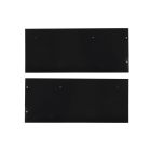 Embout de finition alu EC129 pour Curtain10 DOUBLE avec VISOR, 1 paire (gauche et droite), noir