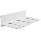 Portabicchieri per profili a parete Versa, per 3-6 bicchieri da vino, alluminio, bianco, 31,5 cm
