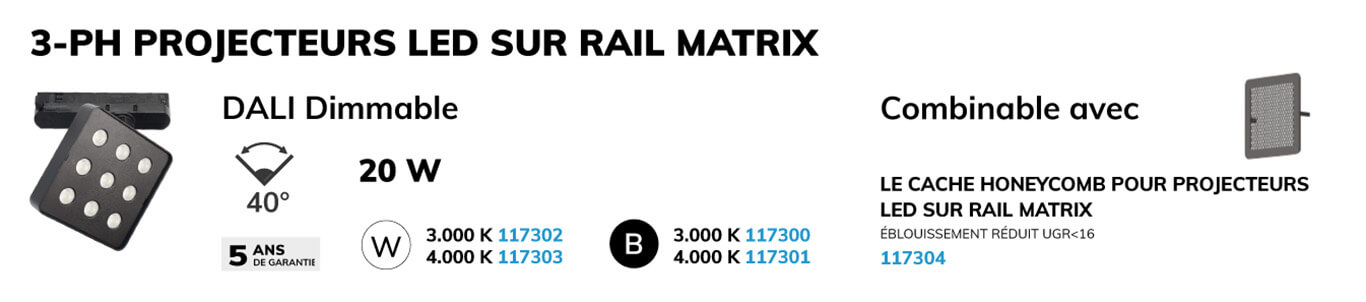 projecteur &agrave; rail
