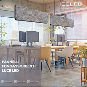 Illuminazione armoniosa e assorbimento acustico combinati!