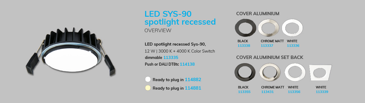 LED SYS-90 recessed spots