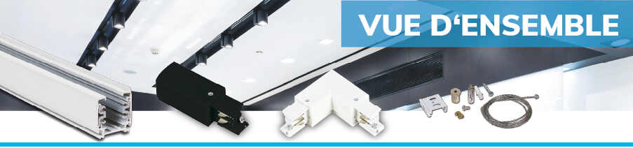 Accessoires projecteur gamme S1 pour rail 3 allumages - ISOLED