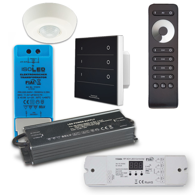 LED Trafos, Steuerungen, Installationsmaterial